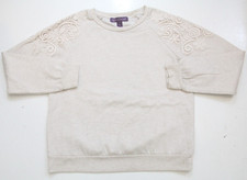 Small Gloria Vanderbilt Gray Crewneck Sweatshirt Long Sleeve Women's Top P261