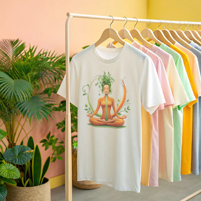Carrot Vegan Yoga Nature Veggie T-Shirt - Spiritual Meditation Pose Unisex Gift