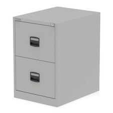 Image of Bisley Steel 2 Drawer Filing Cabinet 711mm (H) x 470mm (W) x 622mm (D) (New)