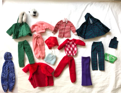 BARBIE FASHIONS 70s 80s VINTAGE HANDMADE OOAK & MATTEL CLOTHING ACCESSORIES