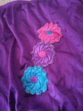 SMART FIT SHINY NYLON PANTIES GRANNY PURPLE FLORAL PLUS SIZE 16 NWOT