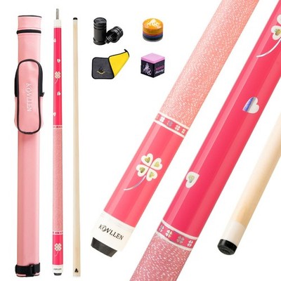 Pink Pool Stick, Low Deflection Young Fashionable Pink Professional Pool Cue ...