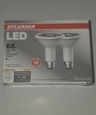 SYLVANIA LED PAR30LN Floodlight Bulb 9W 650 Lumens White Non-Dimmable 2 Pack