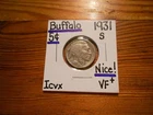 1931S Buffalo Nickel VF+ BEAUTY!!!! NICE!!!!! TOUGH DATE!!!!!