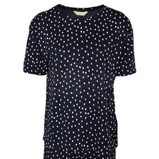 Ladies Pyjama Set Loungewear ex M S Cotton Modal Top Bottom Dotty New UK Size