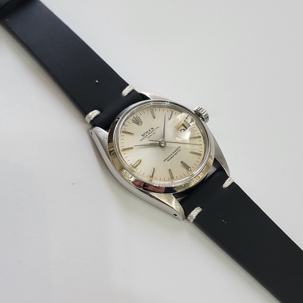 Rolex Oyster Perpetual Date Ref 1500 Mens 34mm 1960s Vintage Automatic RA766B image 7