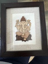 Shri Ganesha Wood Art Frame 5x6 Inches Carved Wood