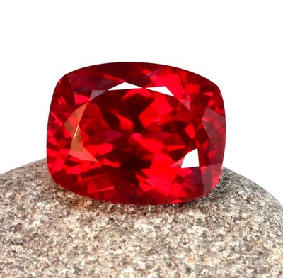 10.12 Ct+ Natural Burma Certified Red Ruby Cushion Cut Untreated Loose Gemstone