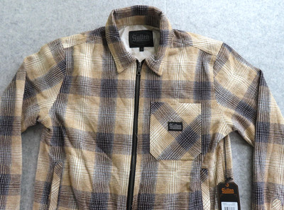 Sullen Jacket Mens Small Brown Plaid Blood In Zip Flannel Lined Zip SCM6047