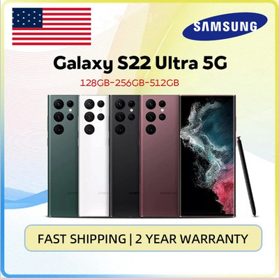 NEW SEALED SAMSUNG GALAXY S22 ULTRA 5G UNLOCKED 512/256/128GB SM-S908U IN STOCK
