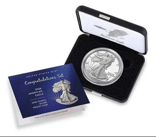 2026 Congratulations Set American Eagle 1oz Silver Proof Coin IN HAND!