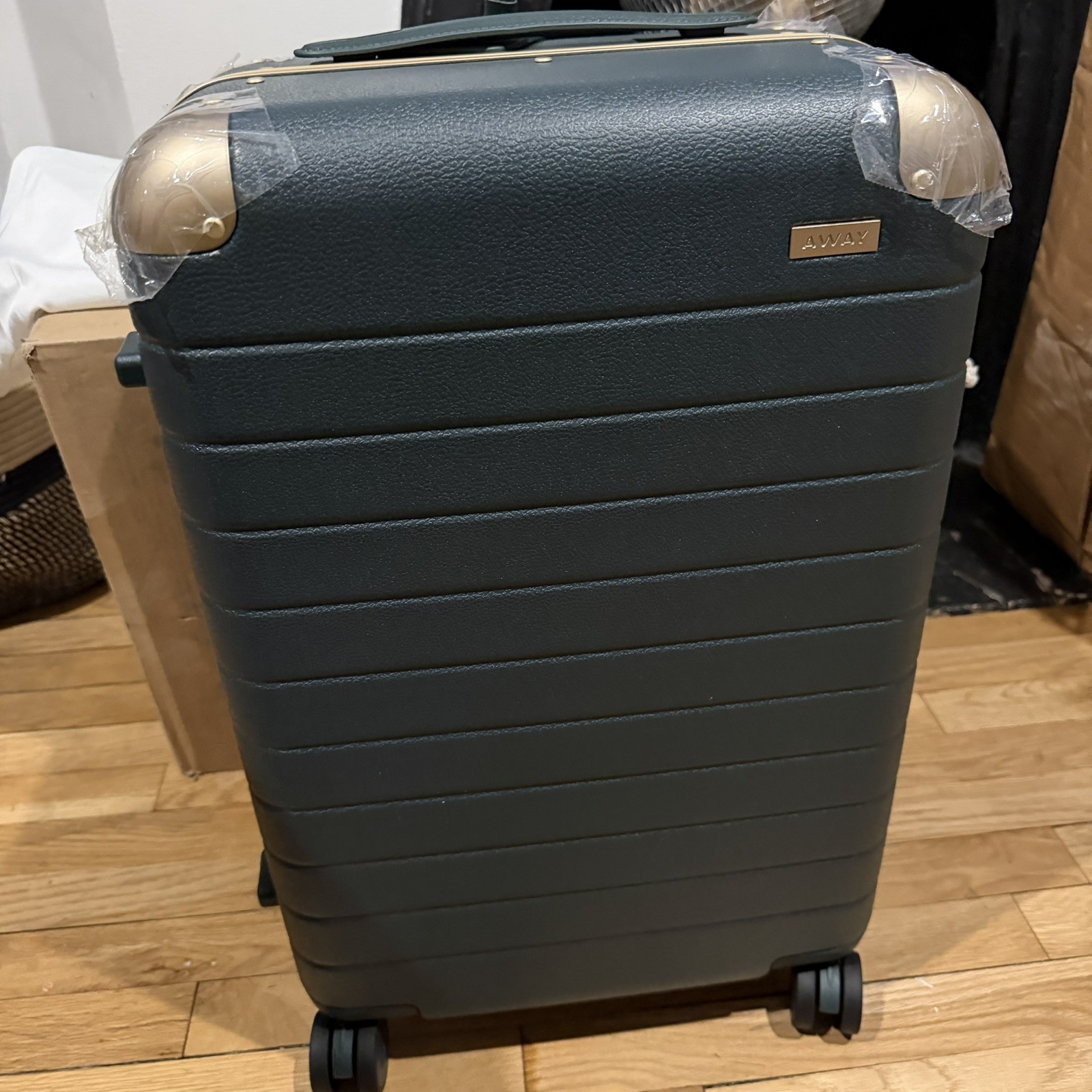 NEW Away Travel The Aluminum Edge Bigger Carry-On in Ivy Gre