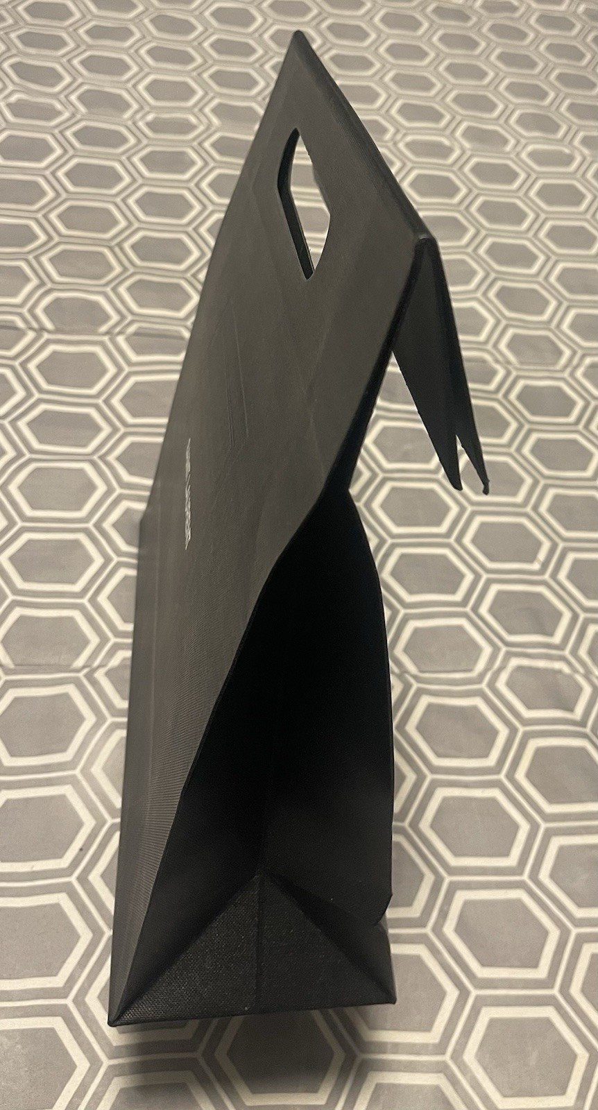 Autentica SAINT LAURENT Borsa shopping nera pieghevole nuova 12" x 11 5" x 4"