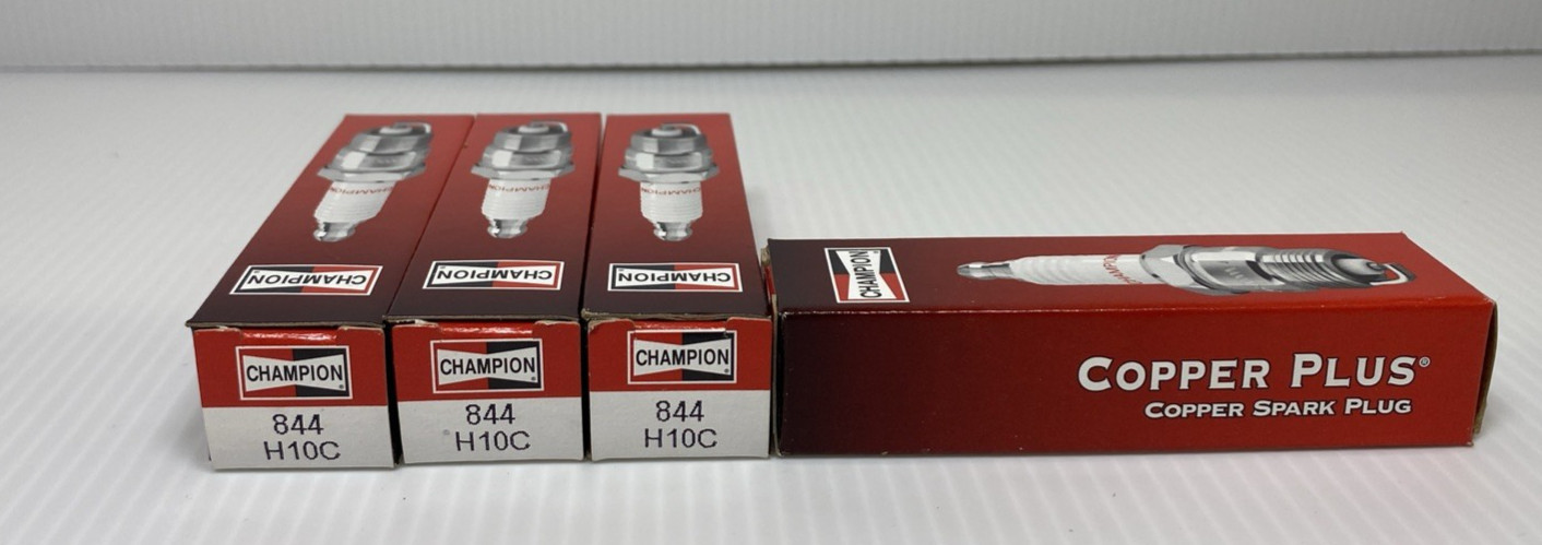 Lot of 4 Champion Copper Plus Spark Plugs 844 H10C