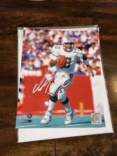Dan Marino Autographed Dolphins Signed 8x10 Photo, HOF