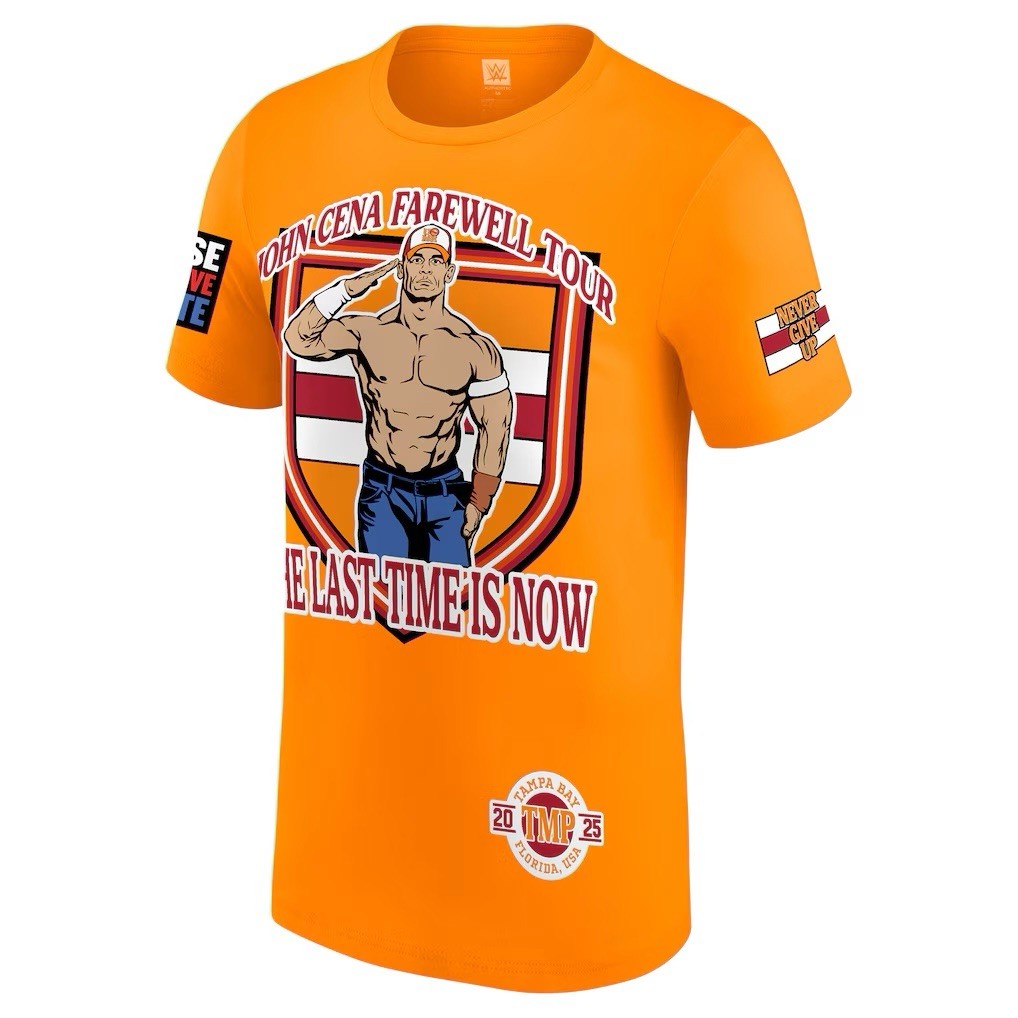 Official WWE John Cena Last Time Is Now Farewell Tour Tampa Tee