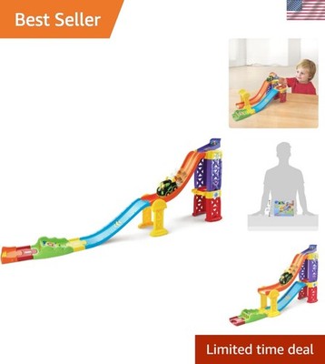 Colorful 3-in-1 Launch and Play Raceway for Young Children s Development