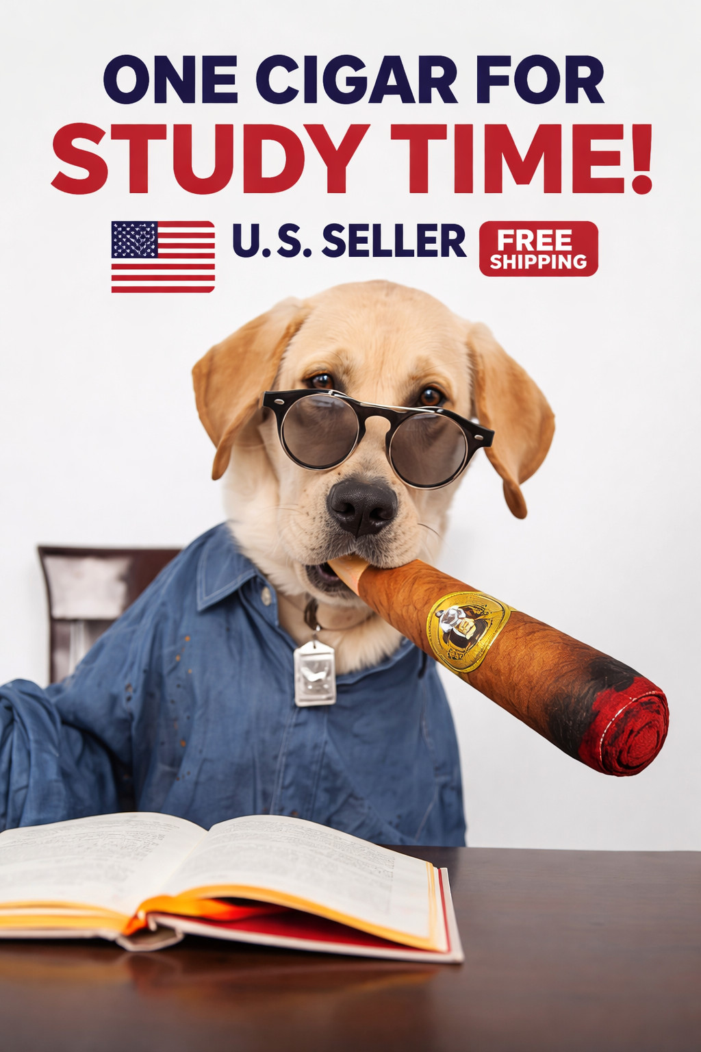 Squeaky Dog Chew Toy Cigar Style Durable Plush Toy for Medium  & Big Dogs