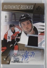 2023-24 Upper Deck SP Game Used Premium Materials 12/49 Tyson Foerster Auto 0s7w
