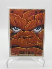 2024 SkyBox Marvel Masterpieces 92 Platinum Thing #91 Leather