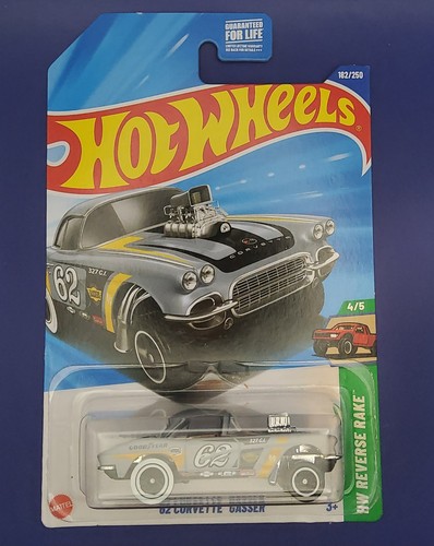 Hot Wheels 2025 Mainline ’62 Corvette Gasser Gray182/250 HW Reverse Rake