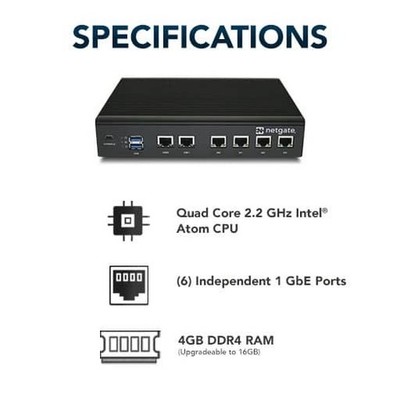 Netgate 5100 Security Gateway - pfsense+ - Includes brand new SSD