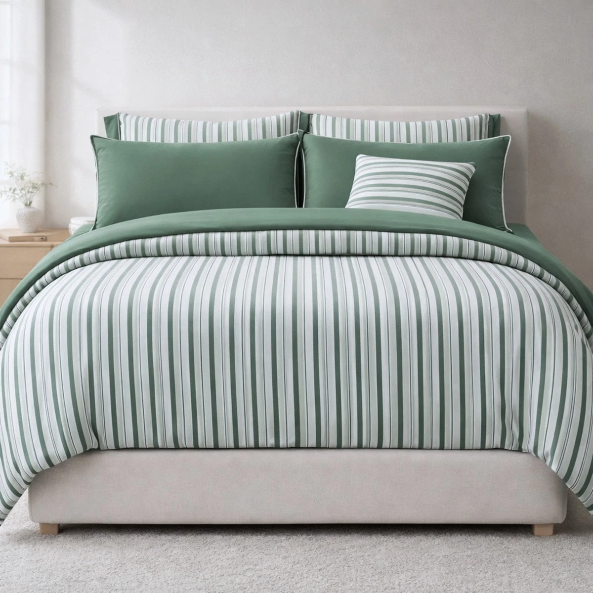 Ghooss Lenzuolo Piano Letto Matrimoniale Queen Size - Morbido E Antirughe In Microfibra (Verde Bosco, 220x252 Cm)