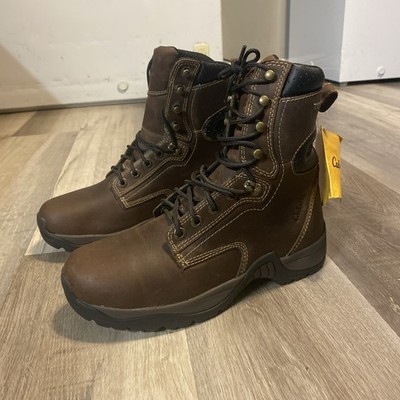 Cabelas Roughneck Soft Toe Ledger Work Boots Dry Plus Waterproof 8'' Mens Sz 8.5M