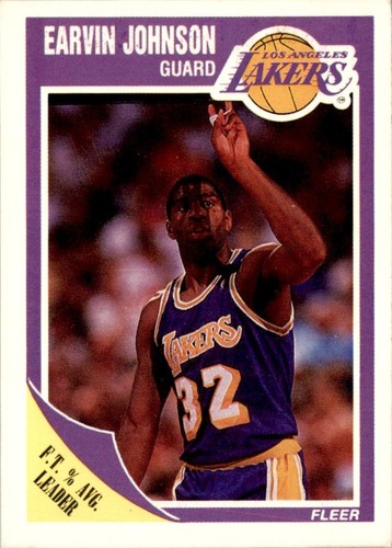 Earvin Johnson #77 1989 Fleer card