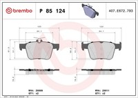 Brembo Bremsbelagsatz Scheibenbremse Prime P 85 124 FüR VW Audi Golf Seat A3 1KJ