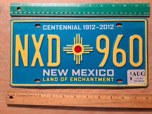 License Plate, New Mexico, 2018, Passenger, NXD "Zia" 960