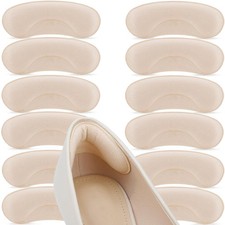 6 Pairs Heel Cushion Pads for Shoes Too Big, Shoe Grips Liners Heel Protectors
