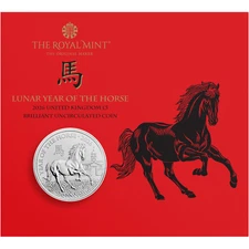 2026 United Kingdom UK Great Britain £5 BU Coin - Lunar Year of the Horse