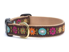 Up Country Dog Collar Bella Flora Pattern Sizes XS S M L XL and Leashes