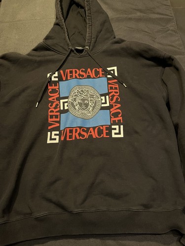 CHEAP! AUTHENTIC VERSACE MEDUSA SWEATSHIRT JERSEY HOODIE FITS MENS XL FREE SHIP!