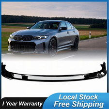 Front Bumper Lip Spoiler Gloss Black For 2023- 2025 Bmw 3 Series G20 330i M340i