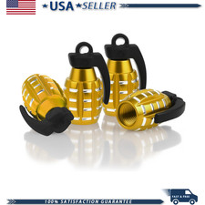 4pcs Tire Valve Stem Caps Aluminium Alloy Gold Truck Suv Motorcyclcolor Gold 4pcs Tire Valve Stem Caps Aluminium Alloy Gold Truck Suv Motorcyclcolor Gold