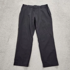 Under 510 U510 Pants Mens 34x27 Black Flat Front Elastic Waist Casual Comfort