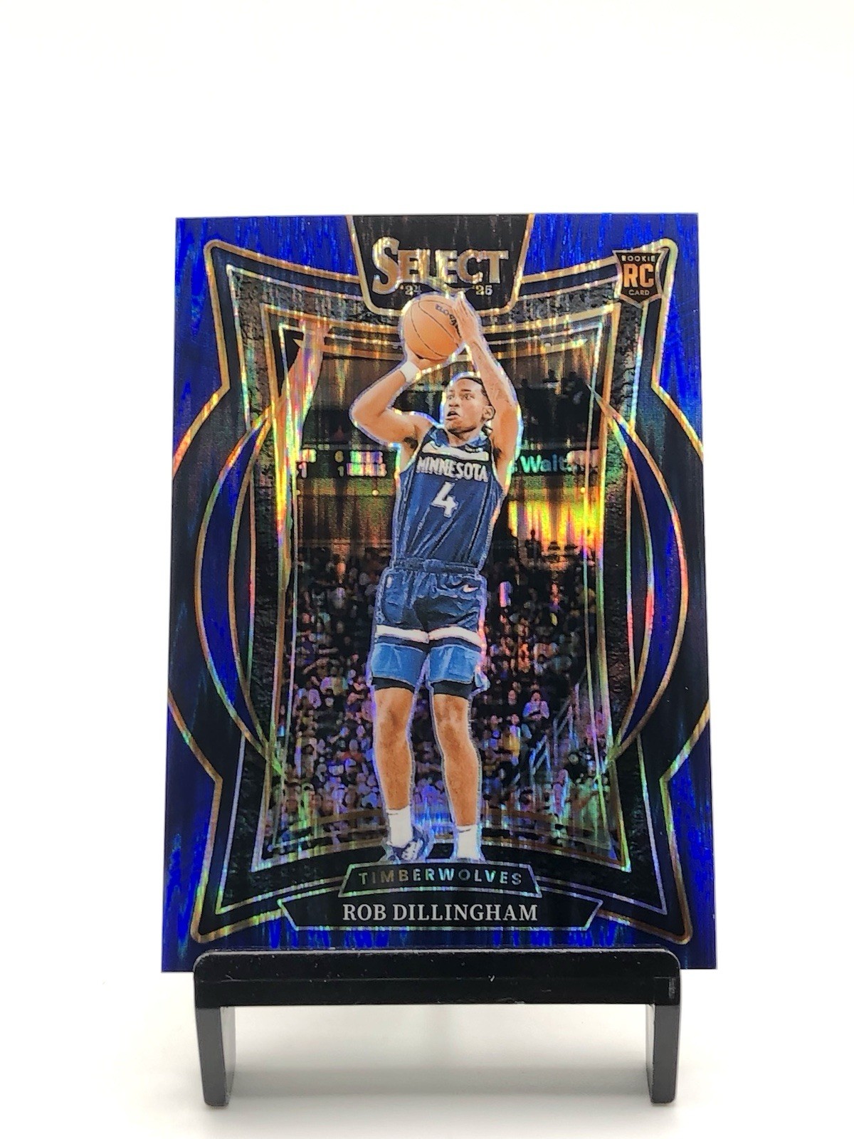 2024 Panini Select #84 Rob Dillingham Concourse Level RC Flash Blue Prizm 1/99