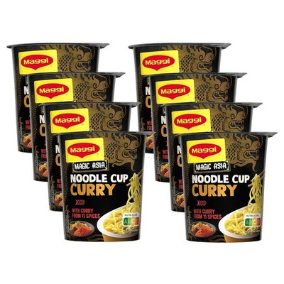 Maggi Magic Asia Curry Noodle Cup 8er Pack (8 x 63g)