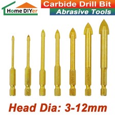 5 Pcs/6 Pcs/7 Pcs Spear Head Ceramic Marble Carbide Drill Bit Glass Tile 3-12mm