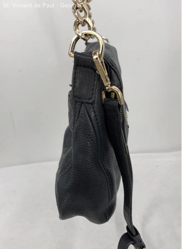 VTG Michael Kors Navy Blue Bedford Flap Shoulder Bag W Crossbody Strap Bag Charm - Image 4 of 4