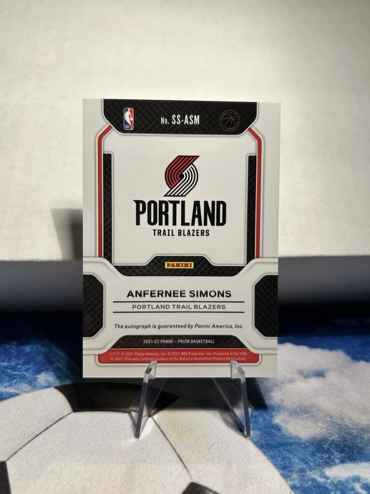 2021-22 Panini Prizm Sensational Signatures Auto Anfernee Simons #SS-ASM - Image 2 of 2