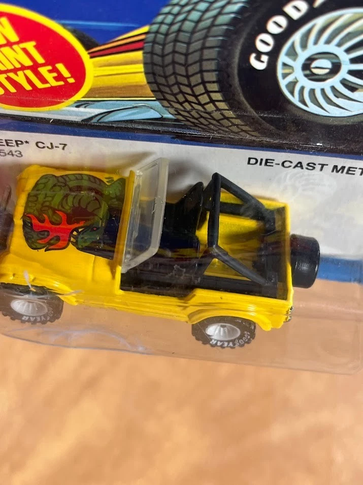 1982 Hot Wheels Real Riders Yellow Jeep CJ-7 9543 Snake NIP *Read* - Image 4 of 4