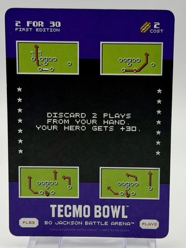 2026 Bo Jackson Battle Arena Tecmo #PL53 2 For 30 Play