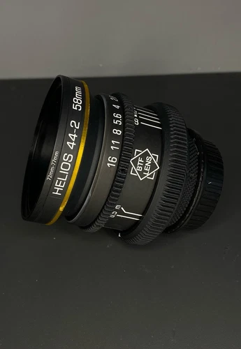 Helios 44-2 58mm ANAMORPHIC Amber  Rehouse Cine lens Sony E mount BTF LENS