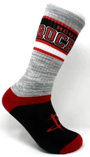 Houston Rockets NBA For Bare Feet Double Deuce Gray Knit Crew Socks *Large