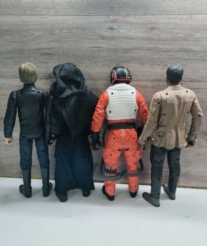 Star Wars Large Action Figure Bundle X4 Poe Dameron Luke Skywalker Kylo Ren Finn - Picture 6 of 17