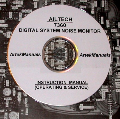 Singer AILTech 7360 Digital System Noise Monitor Operating & Service Manual Singer AILTech 7360 Digital System Noise Monitor Operating & Service Manual