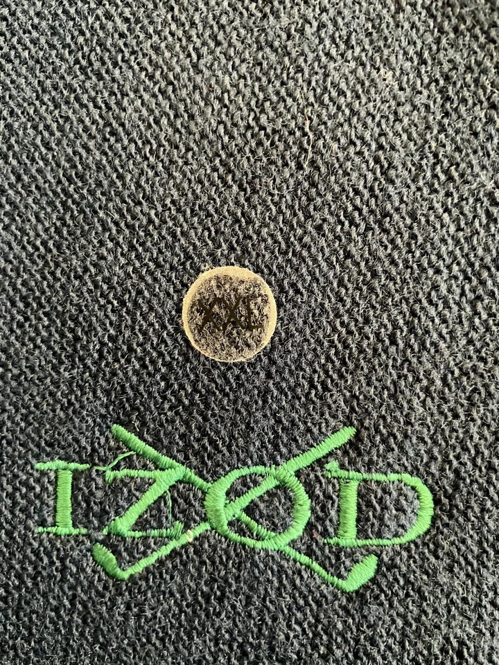 Cárdigan Suéter De Colección IZOD Golf Talla 2XL Azul Marino EE. UU. Stock Muerto Nuevo Sin Etiquetas Logo del Abuelo Foto 3 de 4